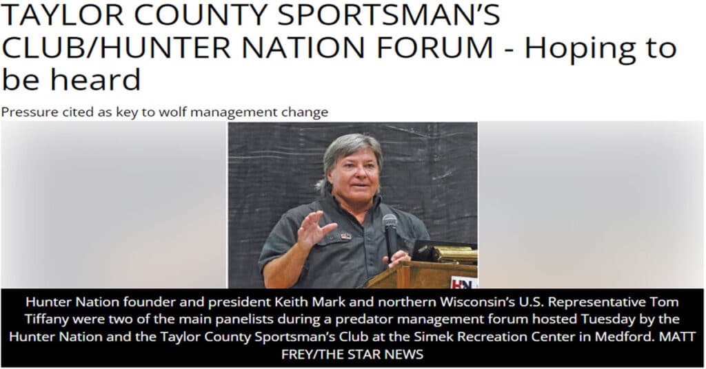 TAYLOR COUNTY SPORTSMAN’S CLUB-HUNTER NATION FORUM – Hoping to be heard