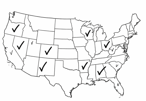 Six states joining movement. Created with Gemini.