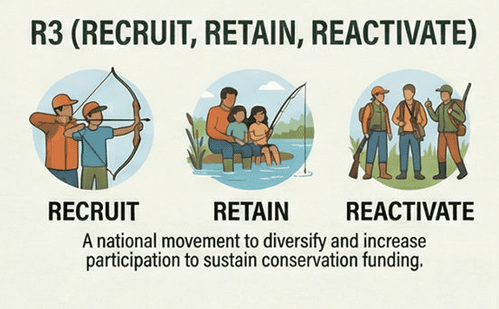 “R3: Recruit, retain, and reactivate hunters.” — Created with Gemini